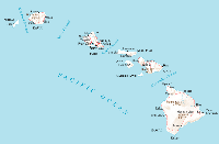 Hawaiian Islands map - click for larger view