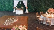 Custom Monogram of Names on Dance Floor